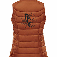Ladies vest burnt orange